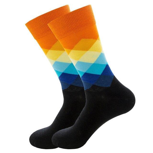 Benjamin Orange Crazy Socks - Crazy Sock Thursdays