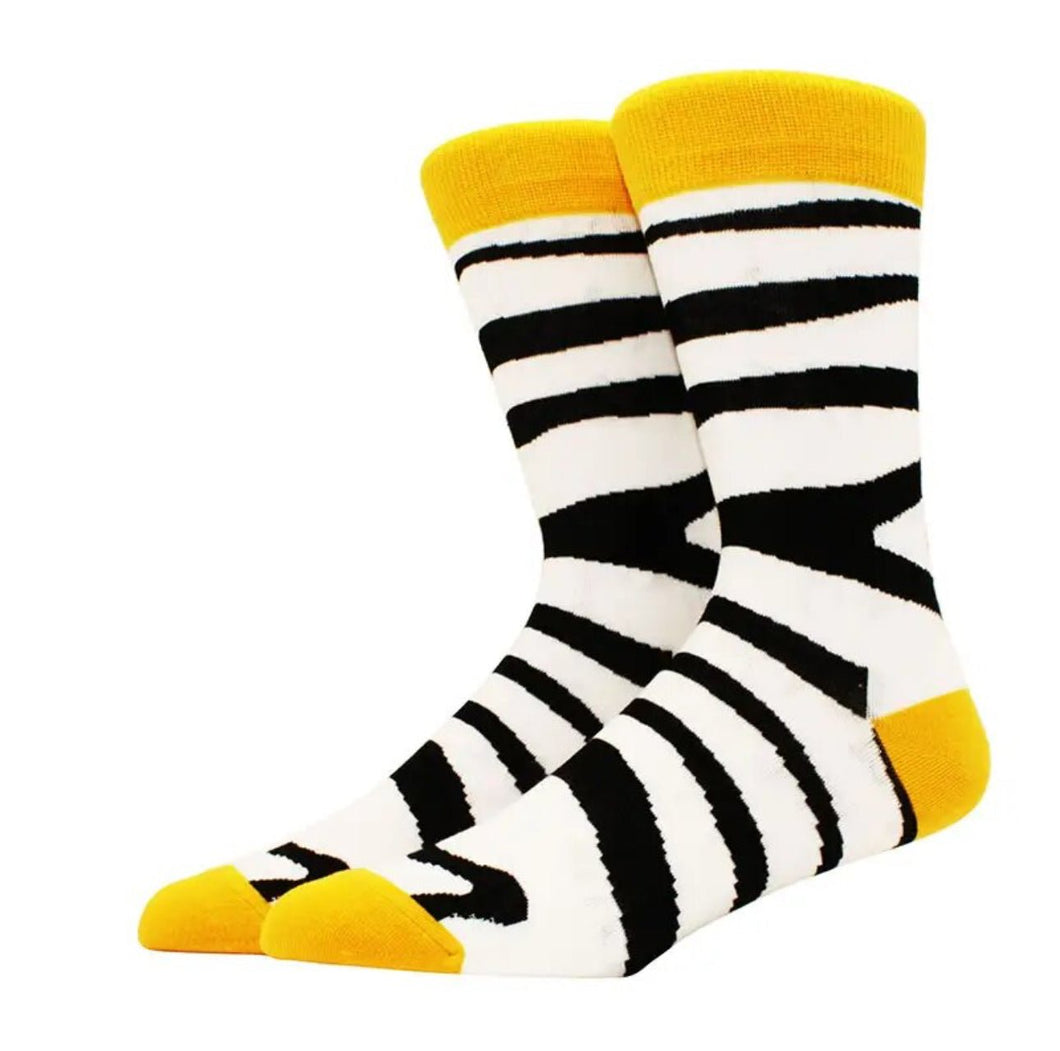 Black Stripes Crazy Socks - Crazy Sock Thursdays