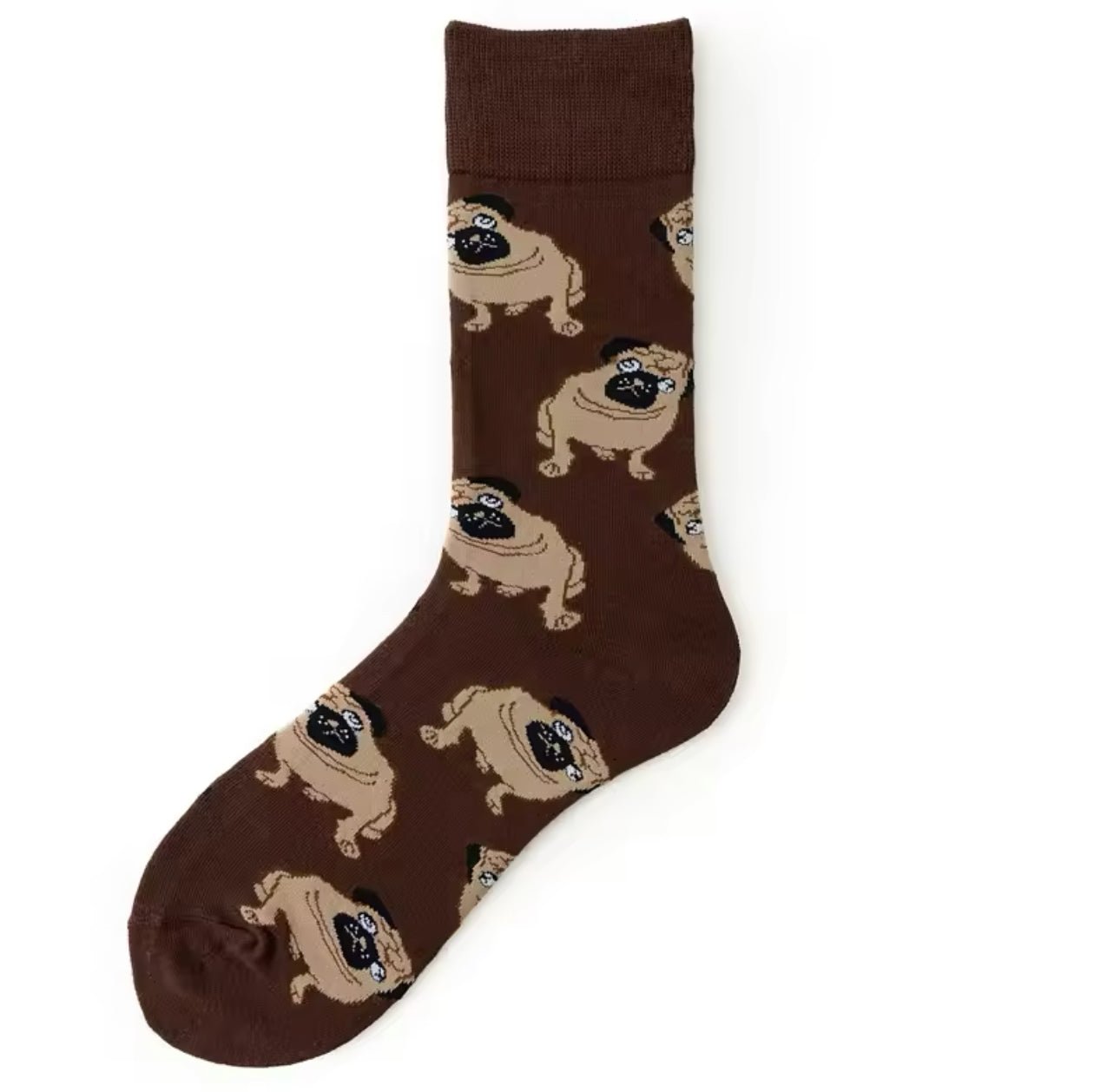 Brown Pug Crazy Socks – Crazy Sock Thursdays