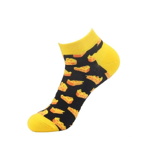 Cheese Ankle Crazy Socks - Crazy Sock Thursdays