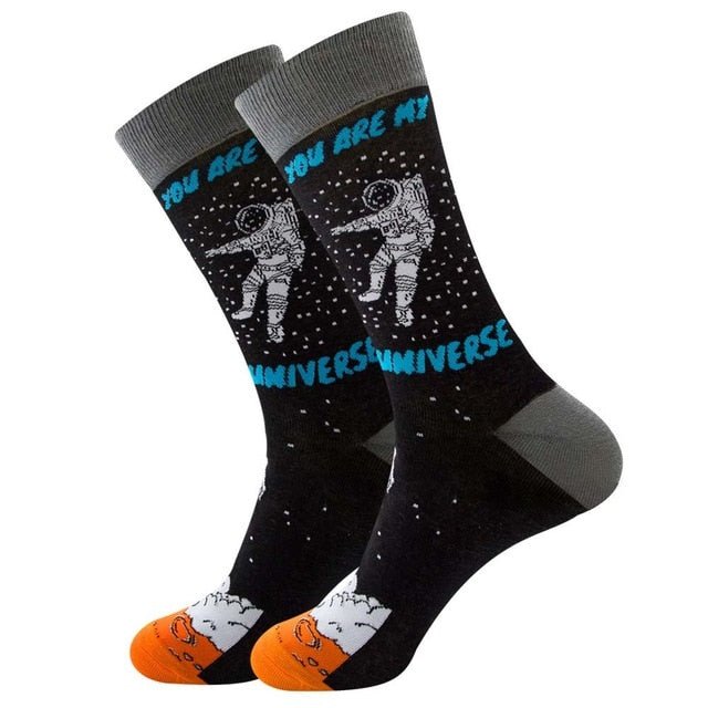 Cheesy Space Crazy Socks - Crazy Sock Thursdays