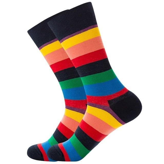 Sharp Color Socks Coloured Stripes Crazy Socks – Crazy Sock Thursdays
