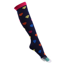 Load image into Gallery viewer, Colourful Love Heart High Crazy Socks - Crazy Sock Thursdays
