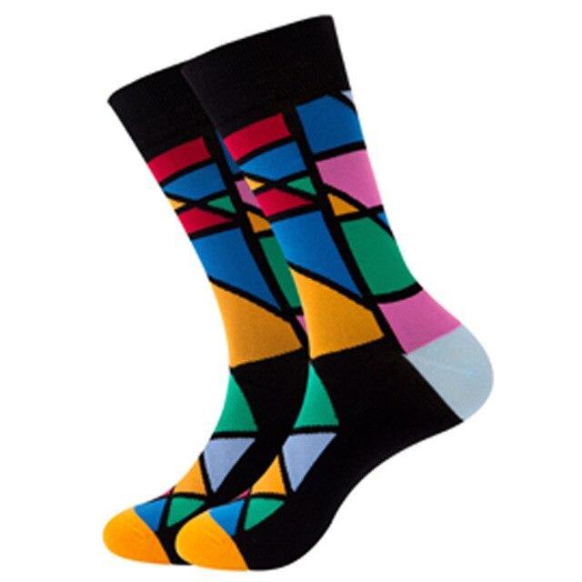 Colours on Black Crazy Socks - Crazy Sock Thursdays