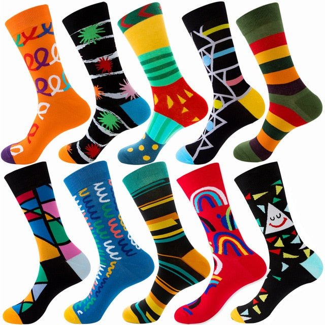 Crazy Colours Men's Socks (10 Pairs) - Crazy Sock Thursdays