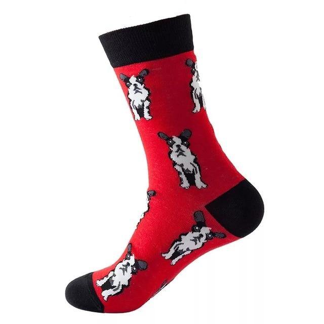 French Bulldog Red Crazy Socks - Crazy Sock Thursdays
