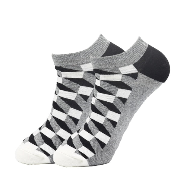 Grey Ribbon Ankle Crazy Socks - Crazy Sock Thursdays
