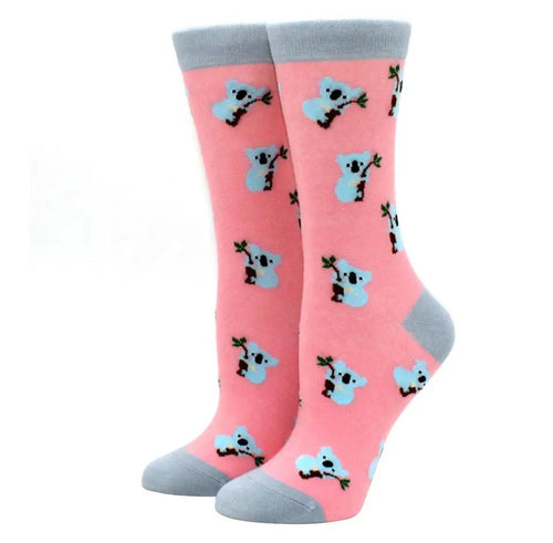 Koalas on Pink Crazy Socks - Crazy Sock Thursdays