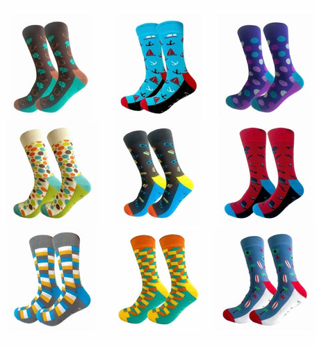 Mixed 9 Pair Premium Sock Set - Crazy Sock Thursdays