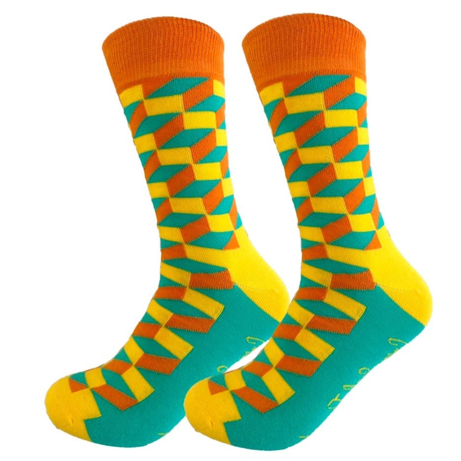 Nice and Cubey Crazy Socks - Crazy Sock Thursdays