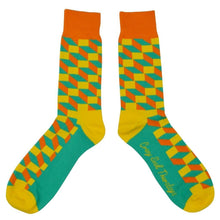Load image into Gallery viewer, Nice and Cubey Crazy Socks - Crazy Sock Thursdays
