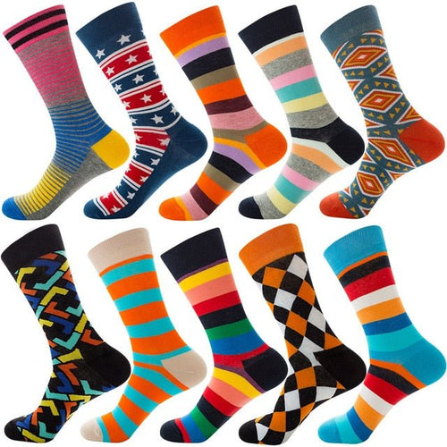 Our Favourite Patterns Men's Sock Set (10 Pairs) - Crazy Sock Thursdays