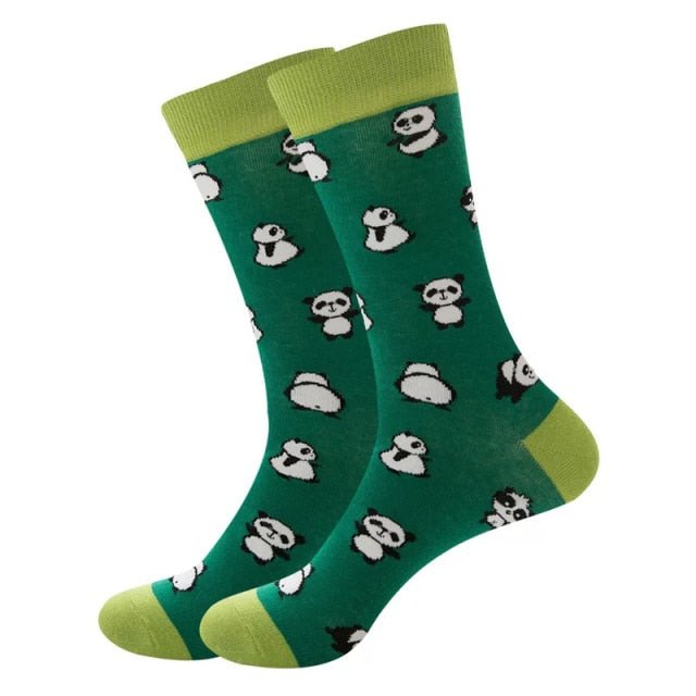 Panda Bear Green Crazy Socks - Crazy Sock Thursdays