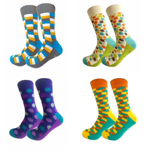 Patterns 4 Pair Premium Sock Set - Crazy Sock Thursdays