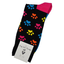 Load image into Gallery viewer, Paw Prints Puppy Lovers Crazy Socks - Crazy Sock Thursdays
