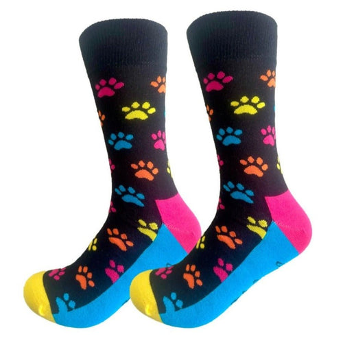 Paw Prints Puppy Lovers Crazy Socks - Crazy Sock Thursdays