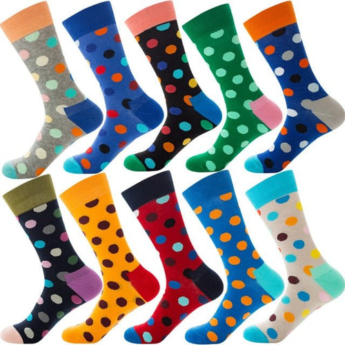 Polka-dot Collection Men's Socks (10 Pairs) - Crazy Sock Thursdays