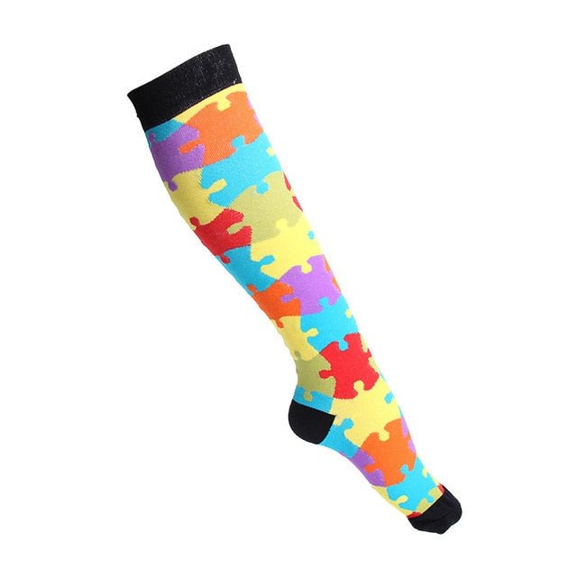Puzzle Print High Compression Socks – Crazy Sock Thursdays