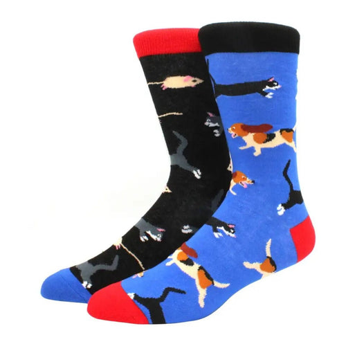 Raining Cats, Dogs and Mice Odd Pair Crazy Socks - Crazy Sock Thursdays