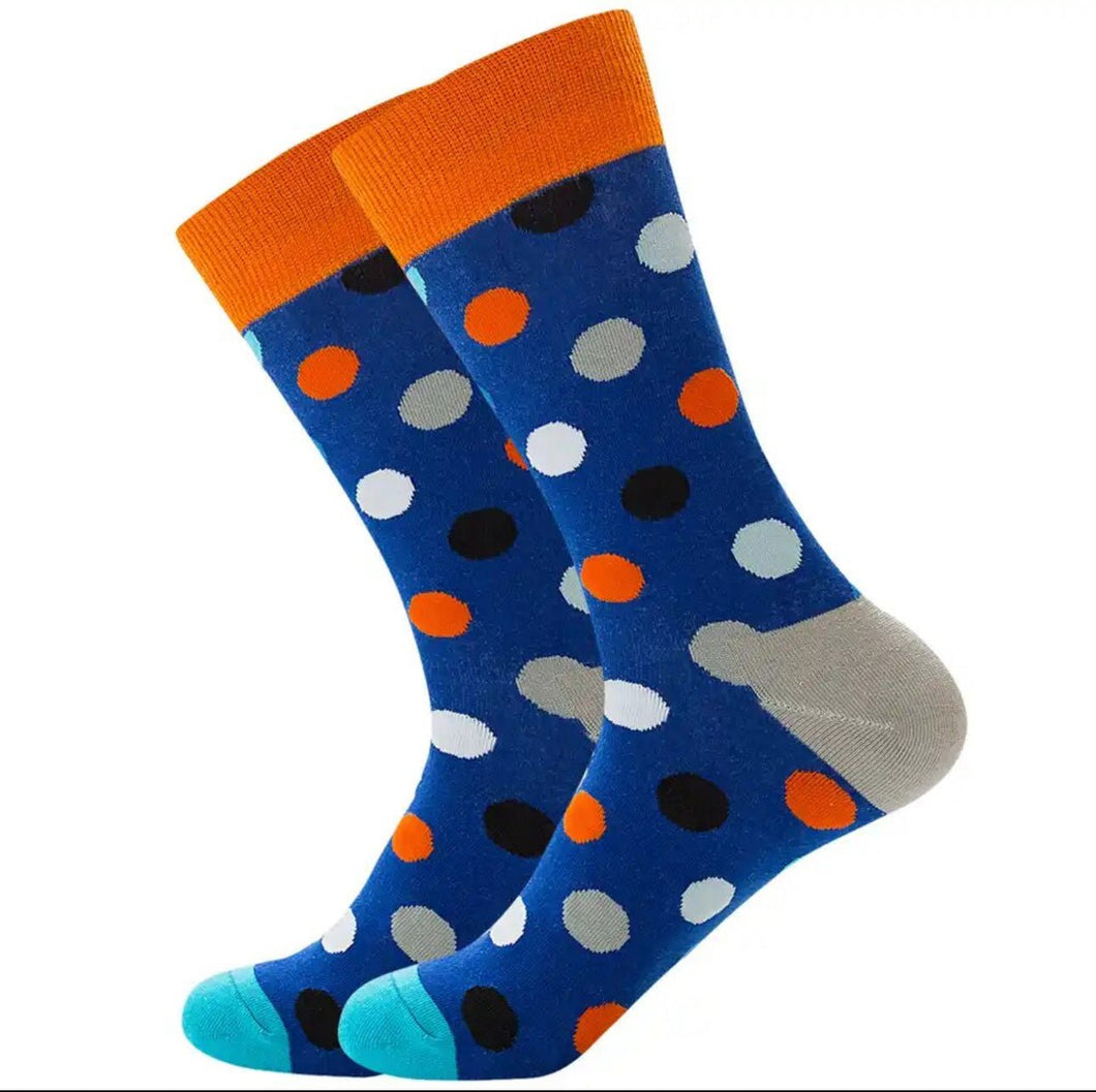 Sebastian Blue and Gray Crazy Socks - Crazy Sock Thursdays