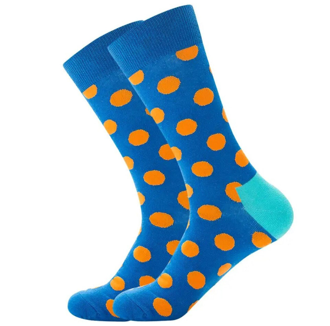 Sebastian Blue and Orange Crazy Socks - Crazy Sock Thursdays