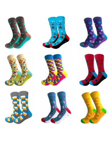 Wild 9 Pair Premium Sock Set - Crazy Sock Thursdays