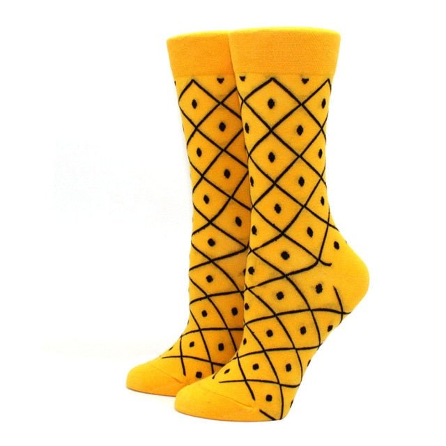 Yellow Pattern Crazy Socks - Crazy Sock Thursdays